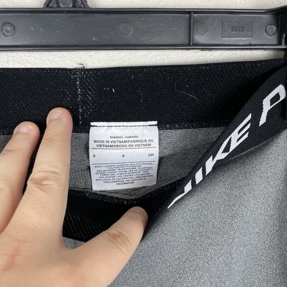 Nike Pro Spandex Shorts Womens Size S Grey Volleyball Dance Cheerleading Stretch - Picture 2 of 4